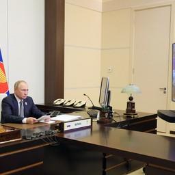 Президент России Владимир ПУТИН в режиме видеоконференции принял участие в саммите. Фото пресс-службы главы государства