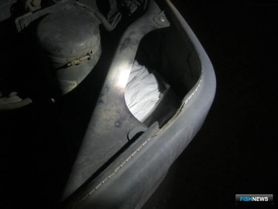 Около 300 кг сушеного трепанга обнаружили пограничники при досмотре грузовика, следовавшего из России в Китай. Фото пресс-группы Погрануправления ФСБ РФ по Приморскому краю