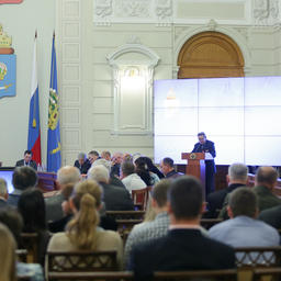 Расширенное заседание общественной палаты Астраханской области. Фото пресс-службы губернатора