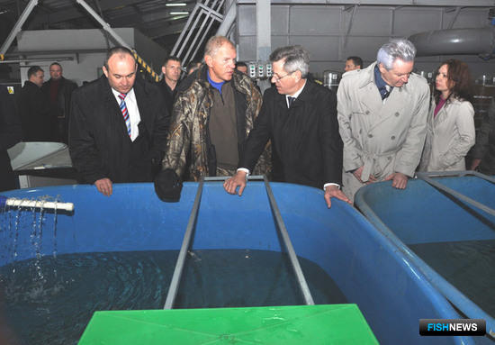 Открытие нового цеха научно-экспериментальной базы «БИОС». Фото предоставлено пресс-службой ФГУП «КаспНИРХ».