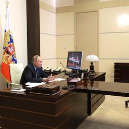 Президент Владимир ПУТИН в режиме видеоконференции провел заседание Совета по развитию гражданского общества и правам человека. Фото пресс-службы главы государства