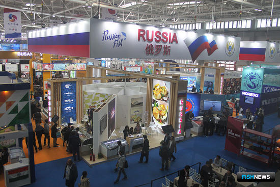 Российский объединенный стенд на рыбохозяйственной выставке в Циндао China Fisheries and Seafood Expo-2017