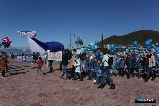 Праздник открылся шествием в защиту морских млекопитающих. Фото пресс-службы правительства Камчатки