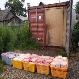 Изъятое пограничниками крабовое мясо. Фото пресс-группы Погрануправления ФСБ России по Приморскому краю