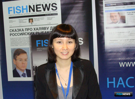 Анна ЛИМ – шеф-редактор РИА Fishnews.ru на стенде медиахолдинга Fishnews
