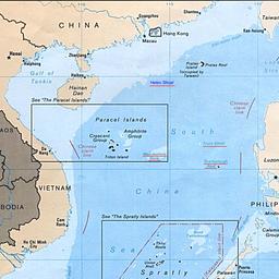 Южно-Китайское море. В центре – Парасельские острова (17-й градус северной широты). Фото US Central Intelligence Agency