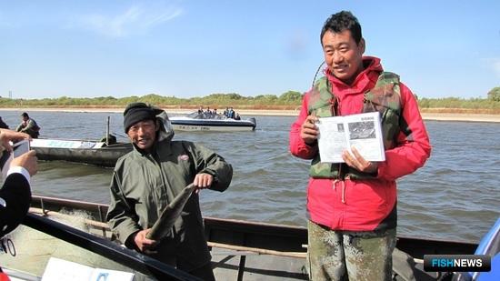 Китай и Россия оценили соблюдение правил лова на Амуре. Фото пресс-службы Амурского теруправления Росрыболовства