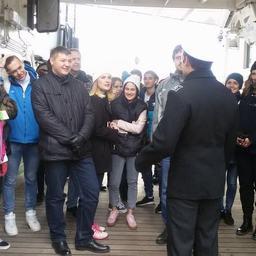 За время стоянки учебного парусника «Паллада» в порту Магадана барк посетило около 8 тыс. человек. Фото пресс-службы Дальрыбвтуза