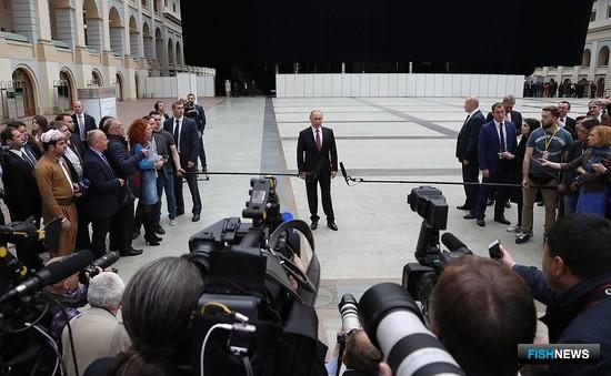 По окончании «Прямой линии» глава государства Владимир ПУТИН ответил на вопросы журналистов. Фото пресс-службы президента