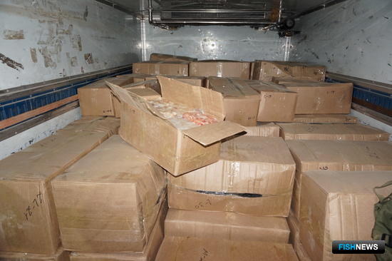 Почти 3,8 тонны крабовой продукции изъяли из незаконного оборота пограничники во Владивостоке. Фото пресс-группы Погрануправления ФСБ России по Приморскому краю