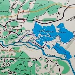 Аракумские и Нижнетерские озера на карте. Фото пресс-службы правительства Дагестана