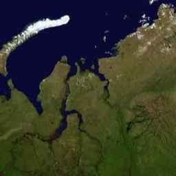 Карское море, снимок со спутника («Википедия»)