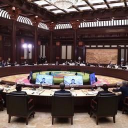 Круглый стол в рамках форума «Один пояс, один путь» прошел в Пекине. Фото пресс-службы президента РФ