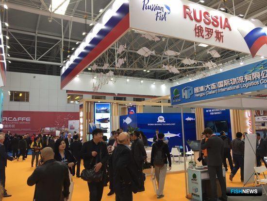 Объединенный национальный стенд Российской Федерации на выставке China Fisheries and Seafood Expo в Циндао