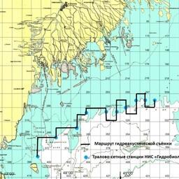 Схема тралово-акустической и сетной съемок в северной части Каспийского моря. Изображение предоставлено пресс-службой КаспНИРХ