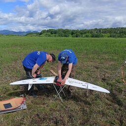 Для мониторинга ученые использовали БПЛА самолетного типа «Геоскан 201». Фото пресс-службы ВНИРО