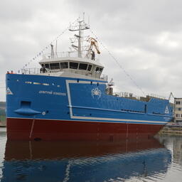 Спуск на воду «Дмитрия Коноплева»