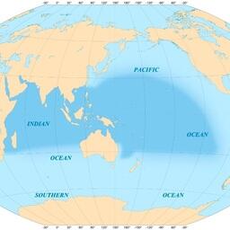 Карта Индо-Тихоокеанской области. Автор Eric Gaba. Файл доступен в соотвествиии с GNU Free Documentation License