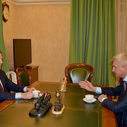 Вице-спикер Госдумы Алексей ГОРДЕЕВ и губернатор Магаданской области Сергей НОСОВ обсудили вопросы рыбной отрасли. Фото из телеграм-канала зампреда ГД