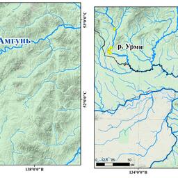 Области нерестовых притоков Амура, охваченные беспилотной аэрофотосъемкой в октябре-ноябре 2022 г. Иллюстрация с сайта ХабаровскНИРО