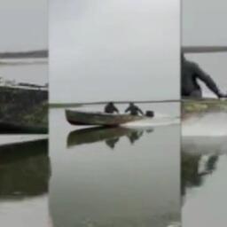 Погоня за браконьерами. Кадр видео пресс-службы УМВД по Астраханской области