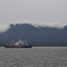 Пограничное судно береговой охраны на Курилах