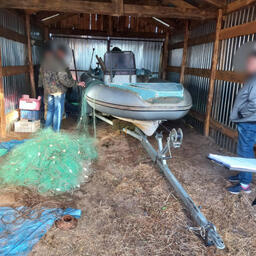 Катер браконьеров. Фото пресс-службы МВД Бурятии