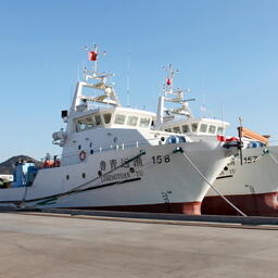 Китайские промысловые суда в Циндао, провинция Шаньдун