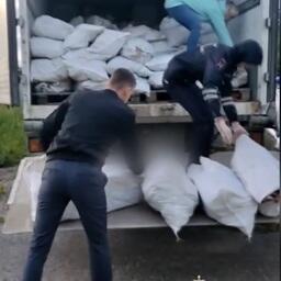 Обыск на складе с рыбой. Кадр оперативной съемки