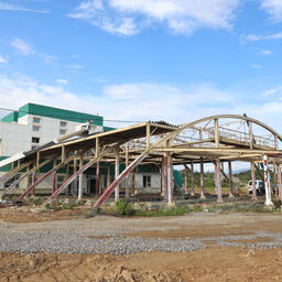 Участники поездки осмотрели ход работ на погранпереходах «Пограничный» и «Марково». Фото пресс-службы правительства Приморского края