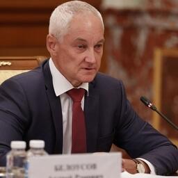 Первый вице-премьер Андрей БЕЛОУСОВ выступил на заседании президиума Правительственной комиссии по повышению устойчивости российской экономики в условиях санкций. Фото пресс-службы кабмина