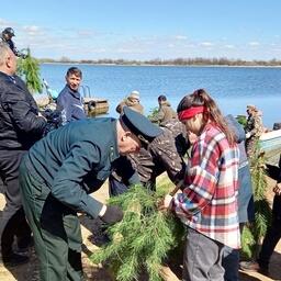 В Татарстане проходит акция по установке искусственных нерестилищ. Фото пресс-службы госкомитета РТ по биоресурсам