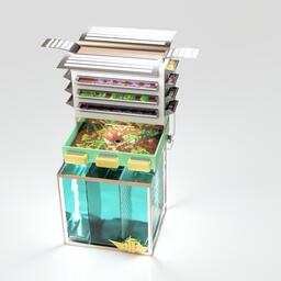 «Умная» системаоснована на принципах аквапоники. Изображение предоставлено пресс-службой АГТУ