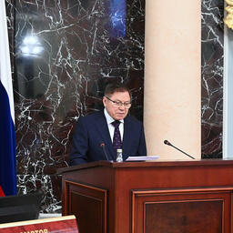 Председатель Верховного суда Вячеслав ЛЕБЕДЕВ выступил на коллегии. Фото пресс-службы ВС