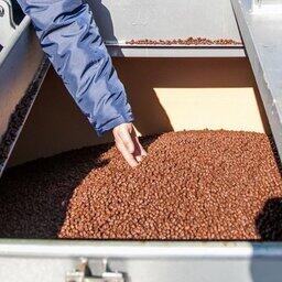 Лососевый корм на акваферме