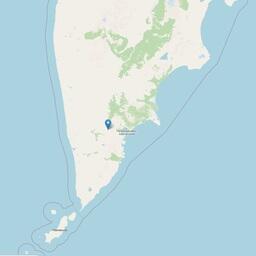 Озеро Начикинское на карте юга Камчатки. Сделано с использованием сервиса OpenStreetMap