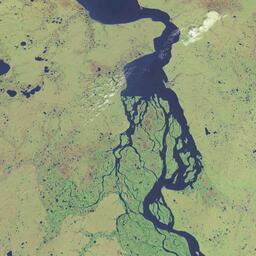 Бассейн Енисея в Таймырском Долгано-Ненецком районе. Фото NASA