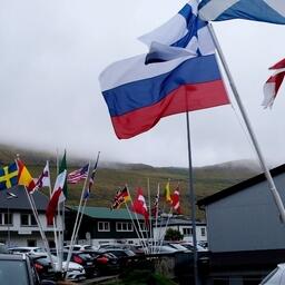 Флаг России на Фарерских островах. Фото предоставлено компанией «Фишеринг Сервис»