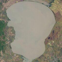 Вид на озеро Ханка из космоса. Фото NASA