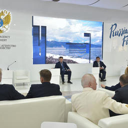 Встреча с руководством Росрыболовства проходила в формате делового завтрака в павильоне «Русский рыбный дом»