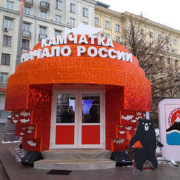 В Камчатском «икорном» павильоне предлагали только буклеты и видеоролики о туристических маршрутах края