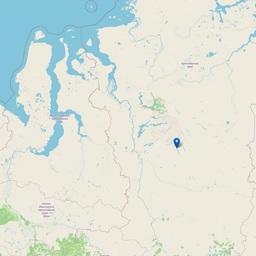 Озеро Виви на карте Сибири. Карта создана с помощью проекта OpenStreetMap