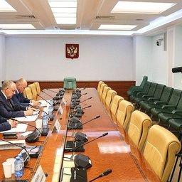 Участники видеоконференции в Совете Федерации. Фото пресс-службы СФ