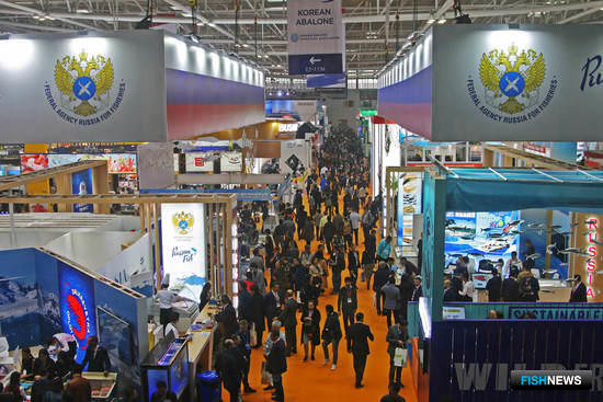 Рыбопромышленные компании из России уже третий год подряд полноценно участвуют в выставочных мероприятиях в Циндао. Фото пресс-службы ФАР