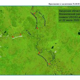 Загрязненные участки рек Гарь и Большой Джелтулак. Космоснимок предоставлен пресс-службой WWF России