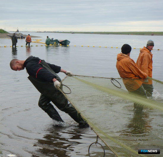 Рыбаки на лососевой путине. Камчатский край