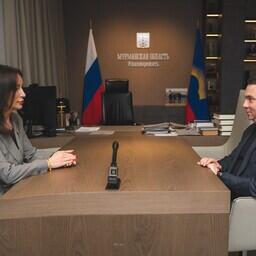 Представитель Мурманской области в Совфеде Елена ДЯГИЛЕВА и губернатор Андрей ЧИБИС. Фото пресс-службы правительства региона, gov-murman.ru