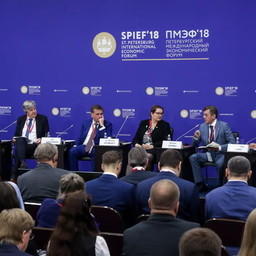 Одна из сессий XXII Петербургского международного экономического форума была посвящена факторам долгосрочной устойчивости рыболовства. Фото из фотобанка ПМЭФ