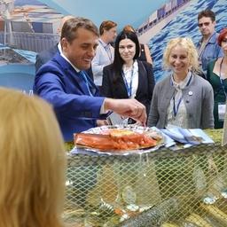 Руководитель Росрыболовства Илья ШЕСТАКОВ на Seafood Expo Russia в 2019 г. Фото пресс-службы ведомства
