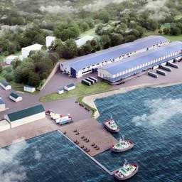 Модель рыбоперерабатывающего завода в ТОР «Большой Камень». Фото с сайта ГК «Доброфлот»